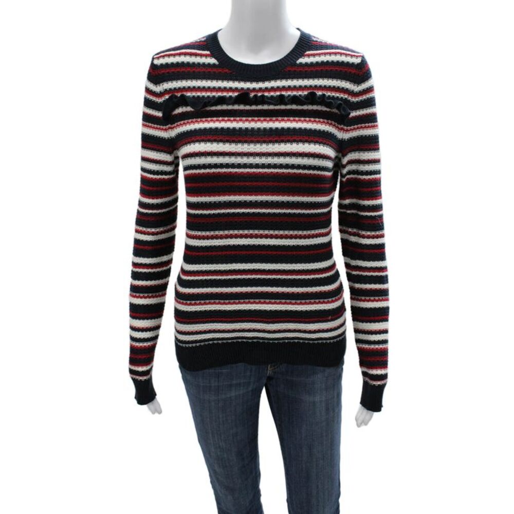 Brooks Brothers Red Fleece Women Striped Cotton Pullover Size XS